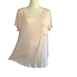 Hollister Pink Raw Hem Knit Long Sleeve Pullover Top Soft Coquette Casual Y2K